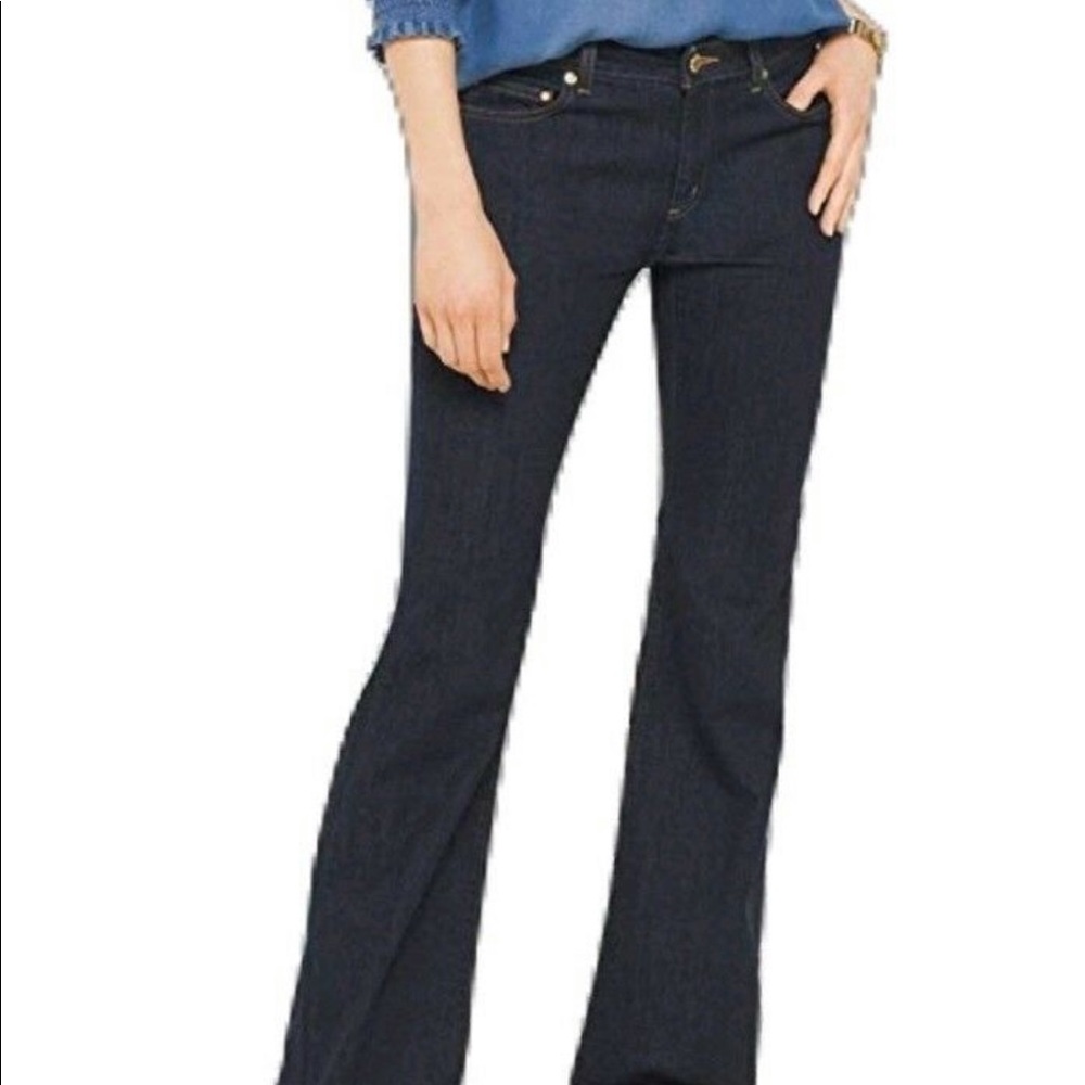 Michael Kors Dark Denim Flared Jeans